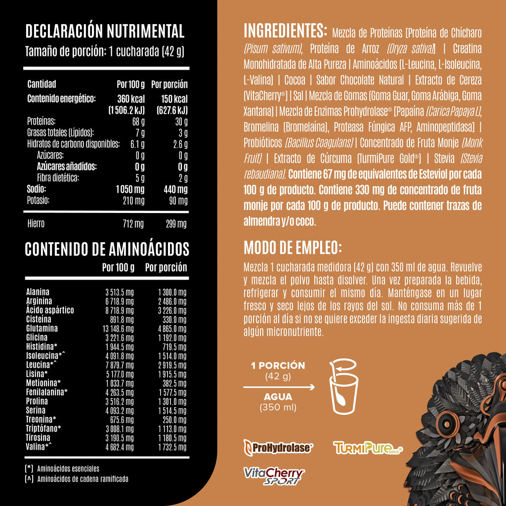 Falcon Performance Proteína 1.9 kg - 45 Servicios Choco Bronze