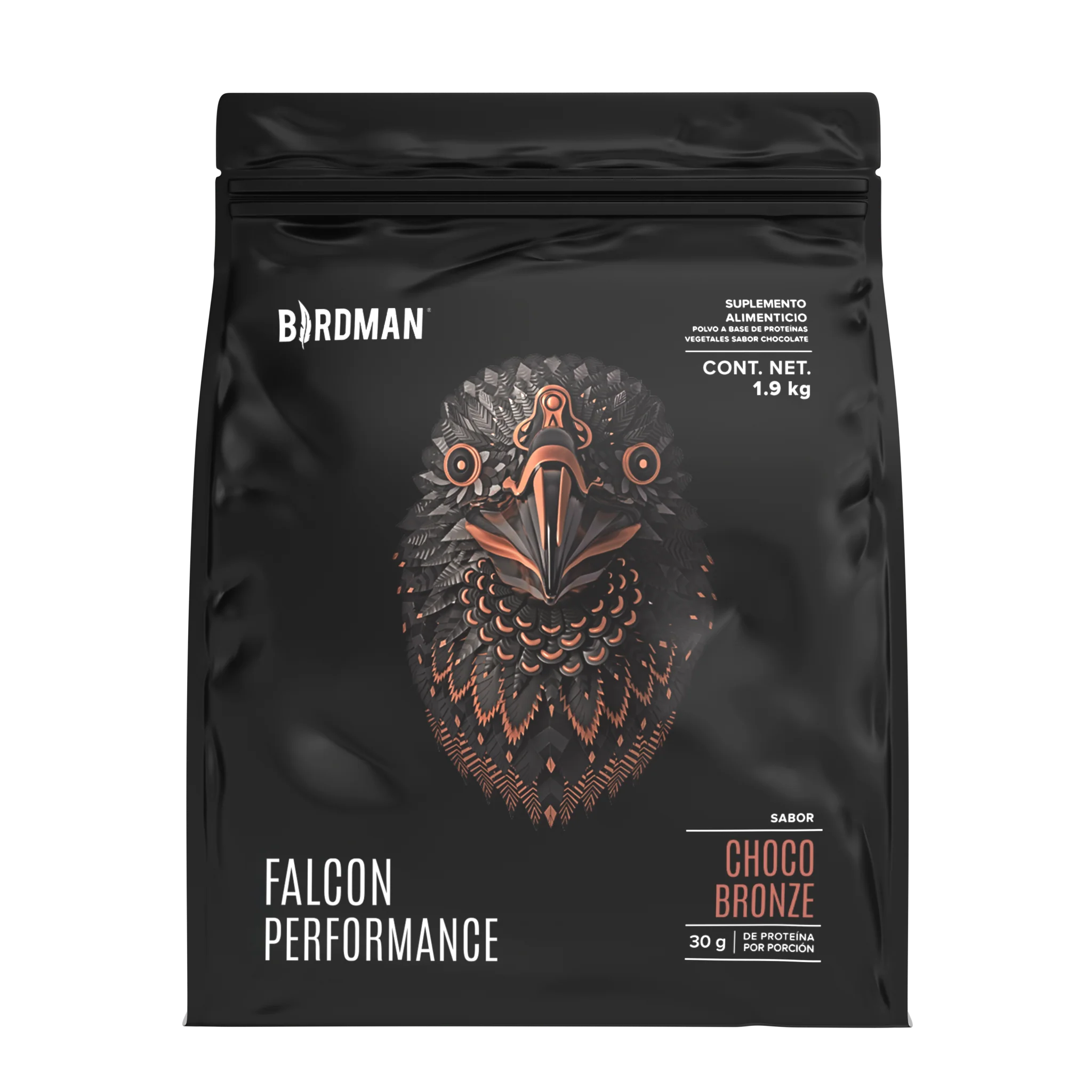 Falcon Performance Proteína 1.9 kg - 45 Servicios Choco Bronze