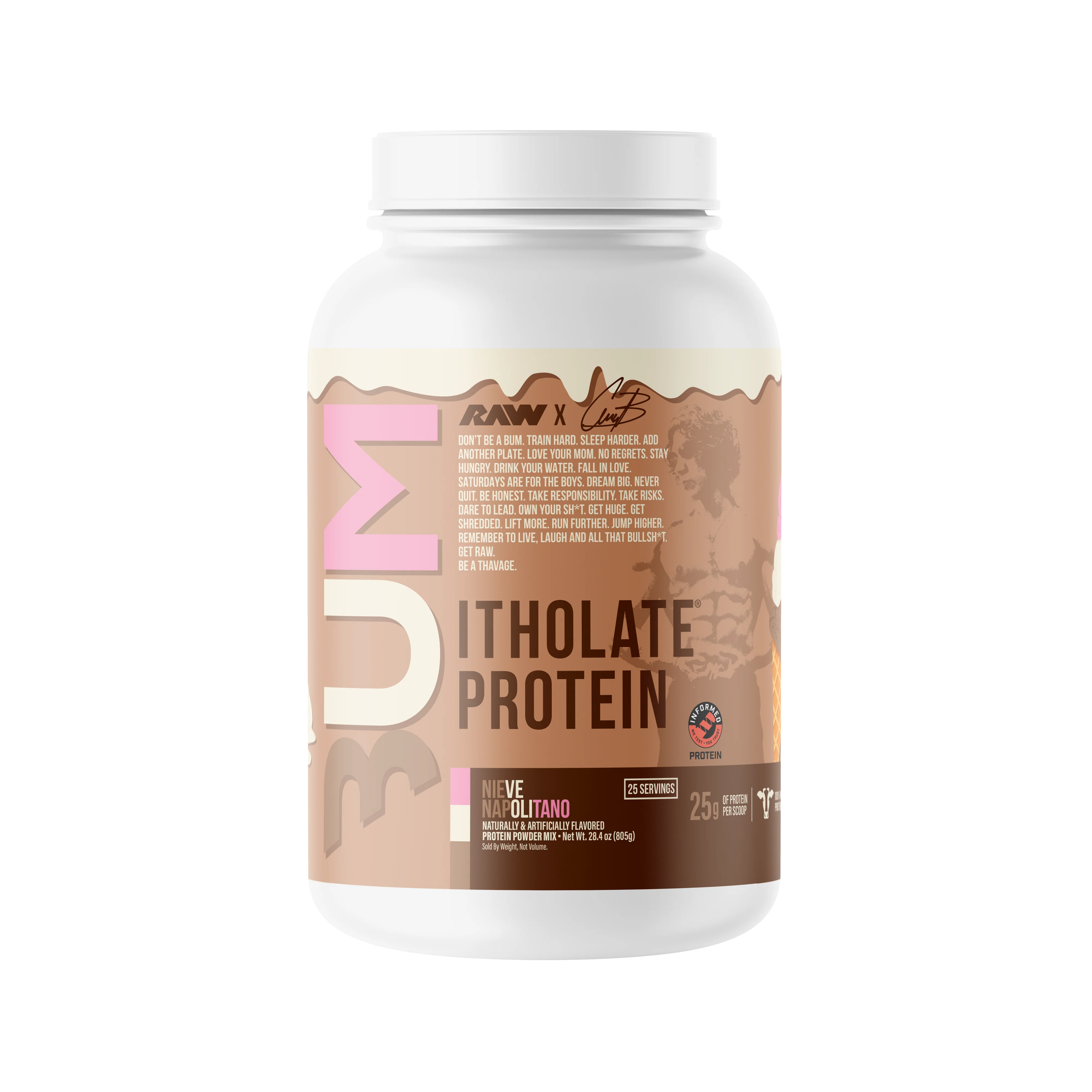 Raw Cbum Itholate Nieve Napolitano 2Lbs 25 Servicios