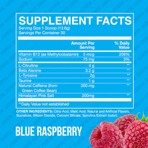 RAW CBUM ESSENTIAL 30 SERV BLUE RASPBERRY
